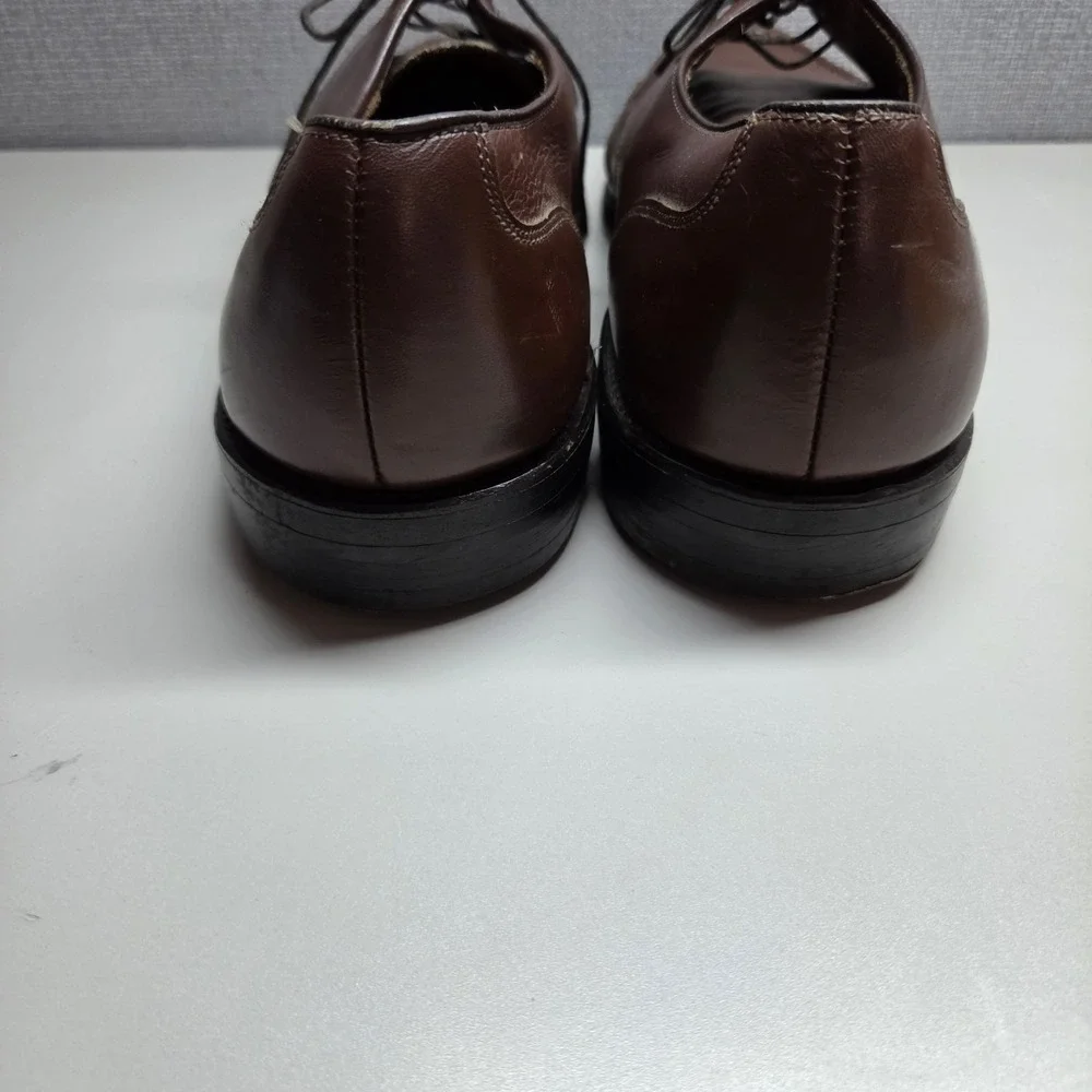 Allen Edmonds Bradley Dress Shoes Mens 12 B Brown Leather Split Toe W/ Tags